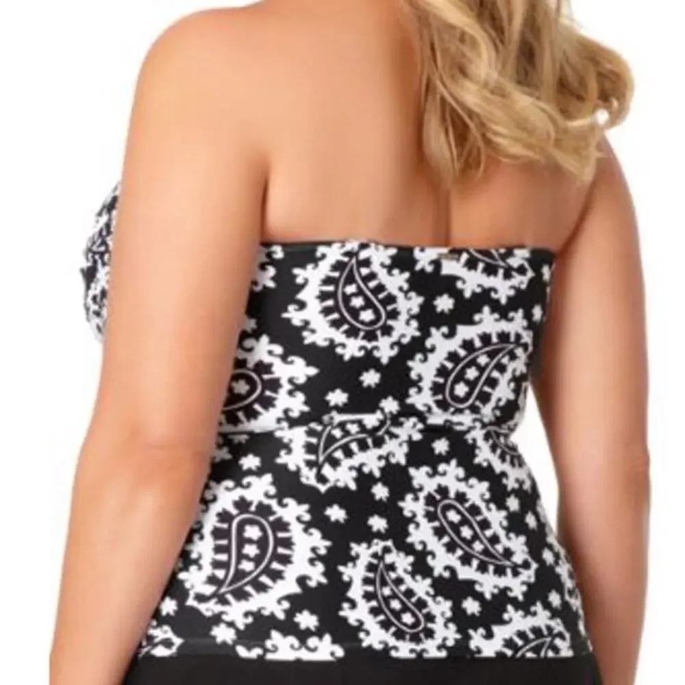 Anne Cole Plus Twist Front Tankini Swim Top